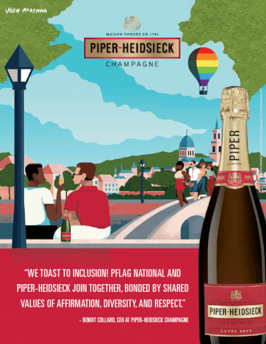 Piper-Heidsieck is deepening its commitment to the LGBTQ+ community by entering a partnership with PFLAG National